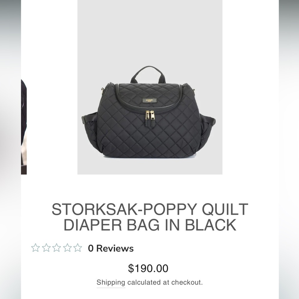 Storksak Poppy Quilted Diaper Bag